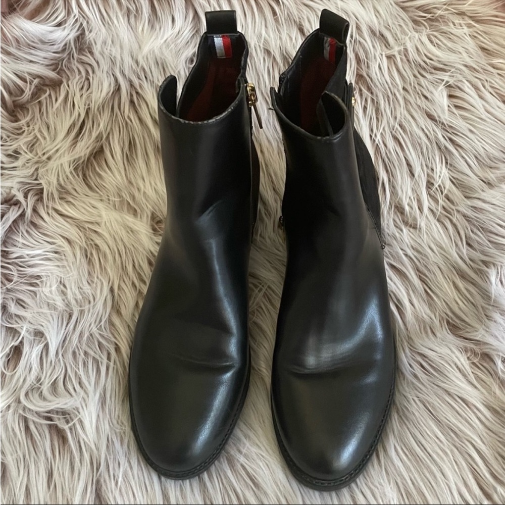 Tommy Hilfiger Irsela Zip Black Ankle Boots - Picture 4 of 6